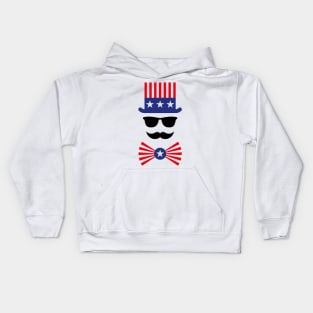 American Mustache (Hipster / Mustached / Beard) Kids Hoodie